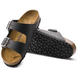 Klapki damskie Birkenstock Arizona Leather Oiled - black rozmiar: 38