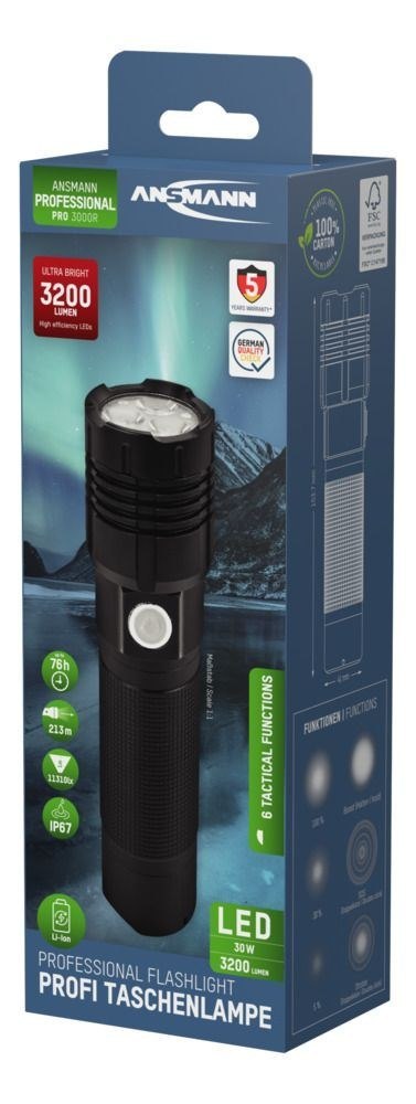 Ansmann Pro 3000R degiklio metalas, 3 x 10 W LED