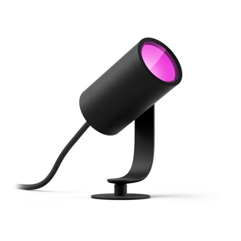 HUE LILY czarny reflektor ogrodowy LED 8W 2000-6500K 600LM RGB WCA IP65 ALUMINIUM