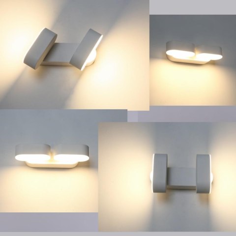 Kinkiet ścienny V-TAC VT-814 obrotowy 12W LED IP65 3000K 1100lm (SKU 8293) Czarny