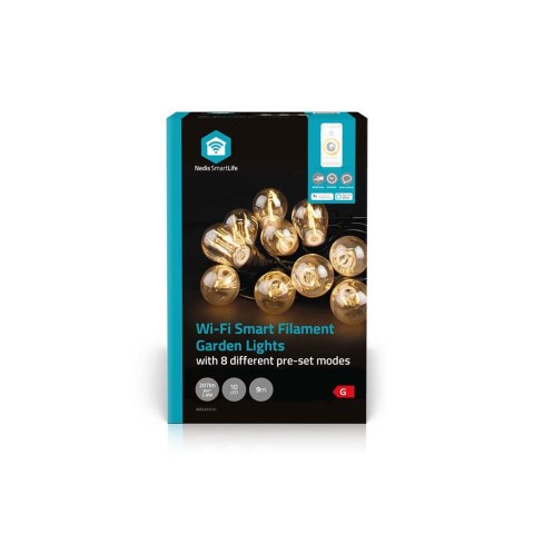 Oświetlenie LED dekoracyjne Wi-Fi Party-Lichter Warmweiss 10 LED's 9.00 m Android™ / IOS Lampendurchmesser: 45 mm