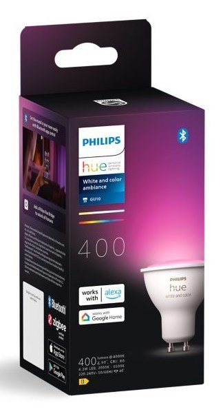 Philips Hue White and color ambiance GU10 Inteligentne oświetlenie punktowe 4,2 W