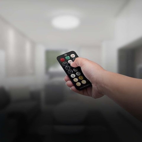 Plafon V-TAC 36W LED Okrągły 35cm Natynkowy Pilot Czujnik Ruchu IP44 Biały VT-8630S 4000K 3820lm