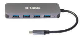D-Link DUB-2340 huby i koncentratory USB Type-C 5000 Mbit/s Szary
