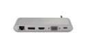Kensington Przenośna stacja dokująca UH1440P, USB-C, 5 Gb/s, podwójne wideo, nie wymaga sterowników, zasilanie