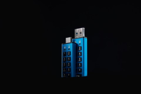 Kingston Technology IronKey Keypad 200 pamięć USB 32 GB USB Typu-A 3.2 Gen 1 (3.1 Gen 1) Niebieski