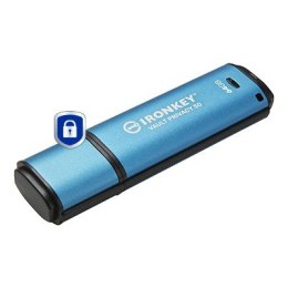 Kingston Technology IronKey Vault Privacy 50 pamięć USB 64 GB USB Typu-A 3.2 Gen 1 (3.1 Gen 1) Czarny, Niebieski