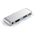 Satechi Aluminum USB-C Mobile Hub 4w1 für Apple iPad Pro Silber