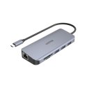 UNITEK D1026B stacja dokująca USB 3.2 Gen 1 (3.1 Gen 1) Type-C Szary