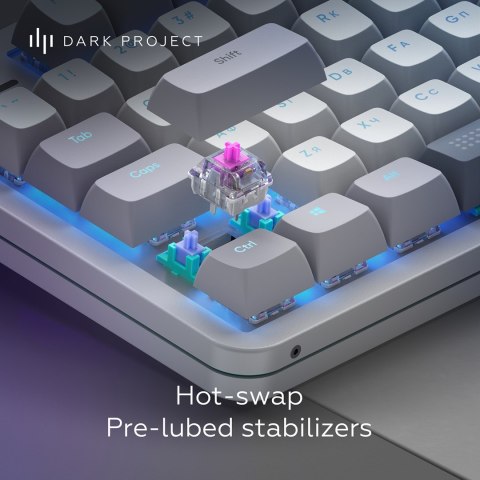 Dark Project ALU87A Daylight, G3MS Zircon Switch, RU klawiatura