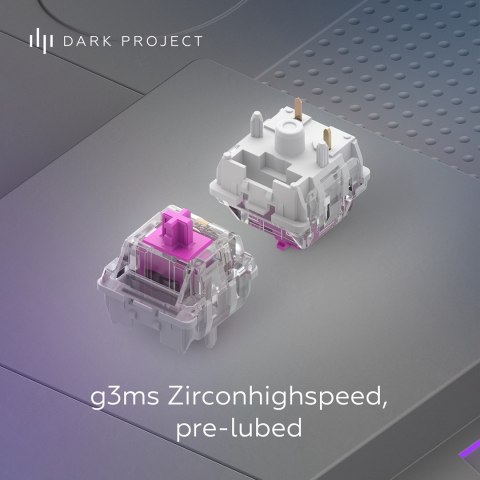 Dark Project ALU87A Daylight, G3MS Zircon Switch, RU klawiatura