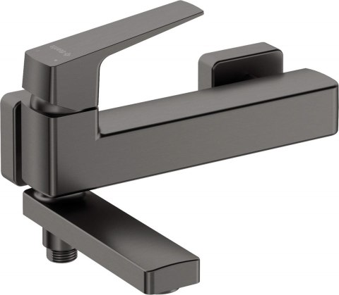 Bateria wannowa ścienna DEANTE BLUR BQL D12M - ze składaną wylewką Titanium