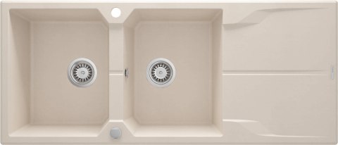 Zlewozmywak granitowy 2-komorowy z ociekaczem ZQN 5213