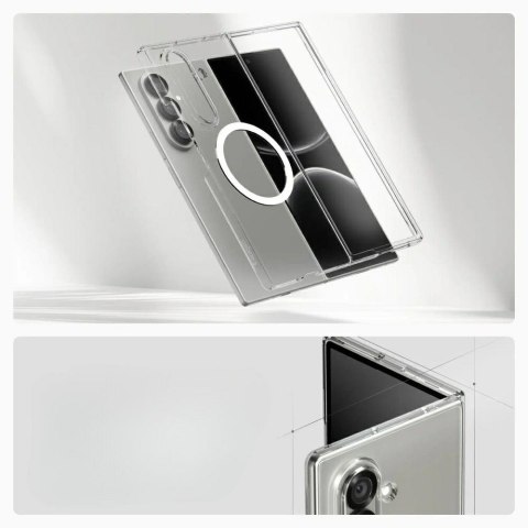 Etui Spigen AirSkin Mag MagSafe do Samsung Galaxy Z Fold7 przezroczysty