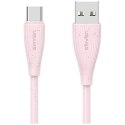 Kabel USAMS Green Series SJ714 18W 3A USB-A do USB-C 1m różowy