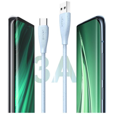 Kabel USAMS Green Series SJ714 18W 3A USB-A do USB-C 1m różowy