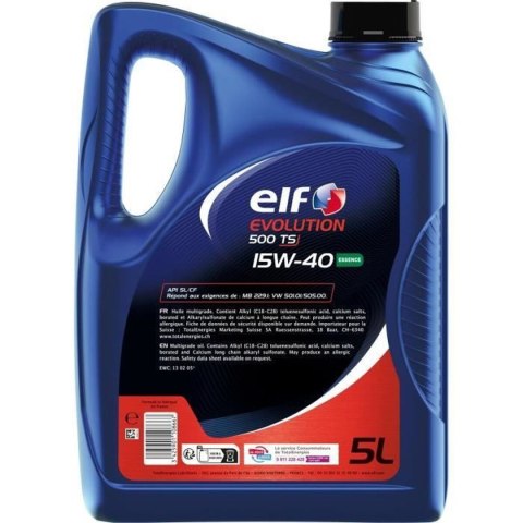 Olej do Silnika Samochodowego Elf Evolution 500 15W40 5 L