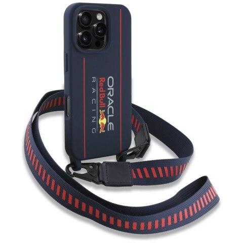 Red Bull RBHMP16X24SISOLRV iPhone 16 Pro Max 6.9&quot; hardcase Silicone Strap and Vertical Logo MagSafe granatowy
