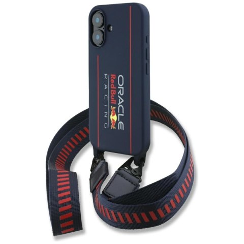 Red Bull RBHMP16S24SISOLRV iPhone 16 6.1" hardcase Silicone Strap and Vertical Logo MagSafe granatowy