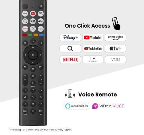 Telewizor Hisense 43A6Q LED 43'' 4K Ultra HD VIDAA Dolby Vision DVB-T2 Czarny