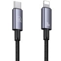 USAMS Kabel USB-C na Lightning 30W 0,25mFast Charging stalowy/tarnish SJ679USB01 (US-SJ679)