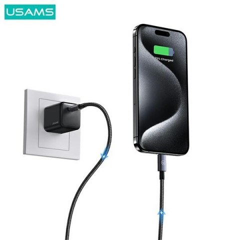 USAMS Kabel USB-C na Lightning 30W 0,25mFast Charging stalowy/tarnish SJ679USB01 (US-SJ679)
