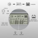 Solarny regulator ładowania MPPT z czujnikiem temperatury Qoltec 30A 12V/24V LCD 2xUSB Bluetooth APP GEL LiFePO4