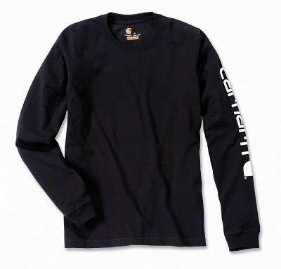 Bluza bez kaptura Carhartt Sleeve Logo T-Shirt L/S - black