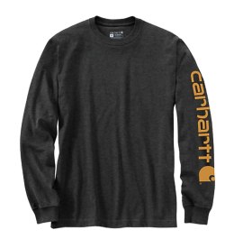 Koszulka z długim rękawem Carhartt Sleeve Logo T-Shirt L/S - carbon heather rozmiar: L