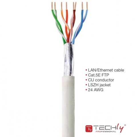 Techly ITP-C5F-305-RIS kabel sieciowy Szary 305 m Cat5e F/UTP (FTP)