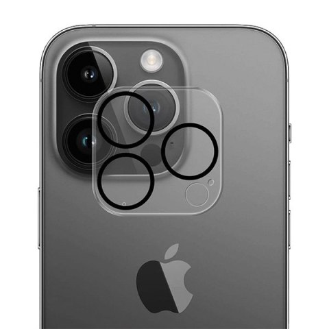 3MK Lens Pro Full Cover iPhone 15 Pro/15Pro Max Szkło hybrydowe na obiektyw aparatu z ramką montażową 1szt
