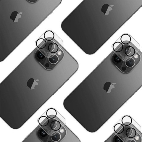 3MK Lens Pro Full Cover iPhone 15 Pro/15Pro Max Szkło hybrydowe na obiektyw aparatu z ramką montażową 1szt