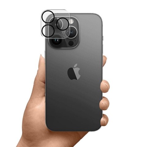 3MK Lens Pro Full Cover iPhone 15 Pro/15Pro Max Szkło hybrydowe na obiektyw aparatu z ramką montażową 1szt