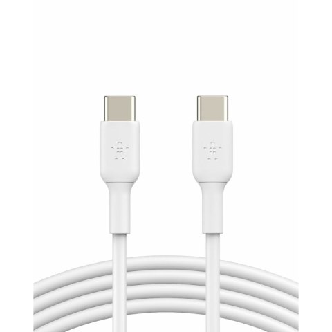 Kabel USB-C na USB-C Belkin CAB003bt2MWH Biały 2 m