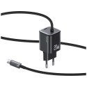 Ładowarka sieciowa USAMS JC Series CC261 20W GaN Mini Fast Charger USB-C / wbudowany kabel USB-C biały