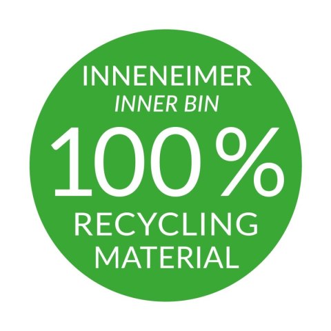 Kosz na śmieci Hailo Compact-Box Stal 15 L Czarny Szary Do wbudowania