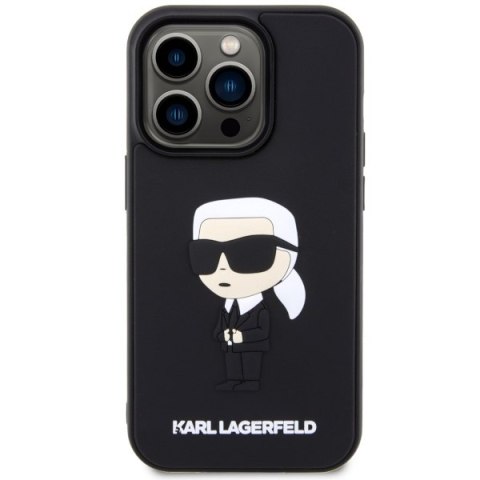 Karl Lagerfeld KLHCP14X3DRKINK iPhone 14Pro Max 6.7" czarny/black hardcase Rubber Ikonik 3D