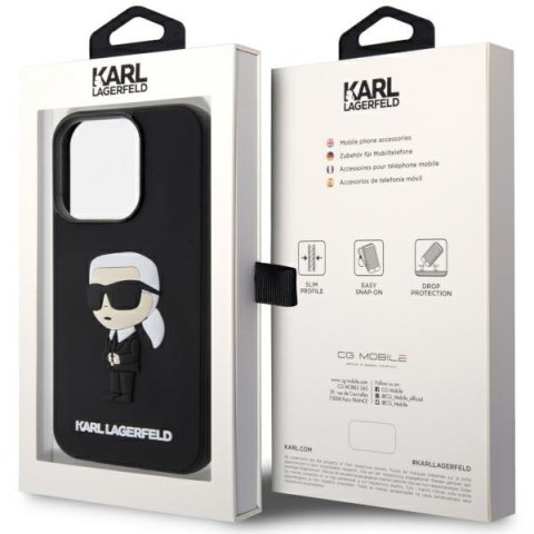 Karl Lagerfeld KLHCP14X3DRKINK iPhone 14Pro Max 6.7" czarny/black hardcase Rubber Ikonik 3D