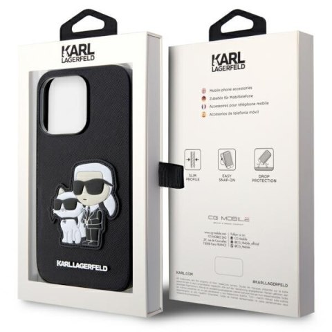 Karl Lagerfeld KLHCP14XSANKCPK iPhone 14Pro Max 6.7" hardcase czarny/black Saffiano Karl & Choupette