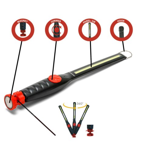 Latarka Velamp BLACKMAN 3 W 150 Lm Wielokrotnego ładowania