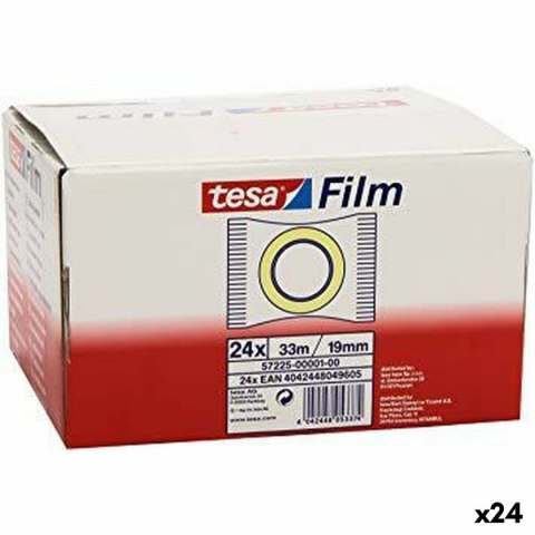 Taśma przylepna TESA 19 mm 33 m Przezroczysty (24 Sztuk)