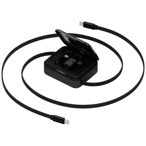 Kabel Bazic GoCharge Loop 5w1 Lightning, USB-A, Micro USB 1m czarny