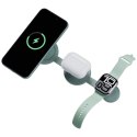 Ładowarka indukcyjna Bazic GoMag Trio 2 3w1 15W magnetyczna do iPhone/Watch/AirPods pistacjowy
