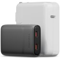 Ładowarka sieciowa Energea TravelWorld Edge 65W 2xUSB-C PD/PPS/QC3.0 (US/UK/EU) grafitowy