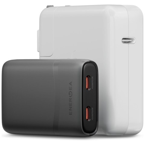 Ładowarka sieciowa Energea TravelWorld Edge 65W 2xUSB-C PD/PPS/QC3.0 (US/UK/EU) grafitowy