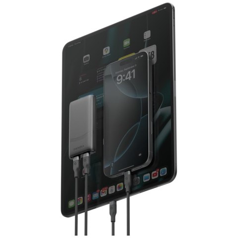 Ładowarka sieciowa Energea TravelWorld Edge 65W 2xUSB-C PD/PPS/QC3.0 (US/UK/EU) grafitowy