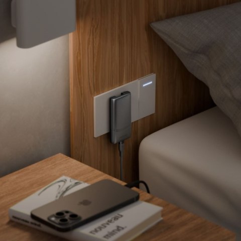 Ładowarka sieciowa Energea TravelWorld Edge 65W 2xUSB-C PD/PPS/QC3.0 (US/UK/EU) grafitowy