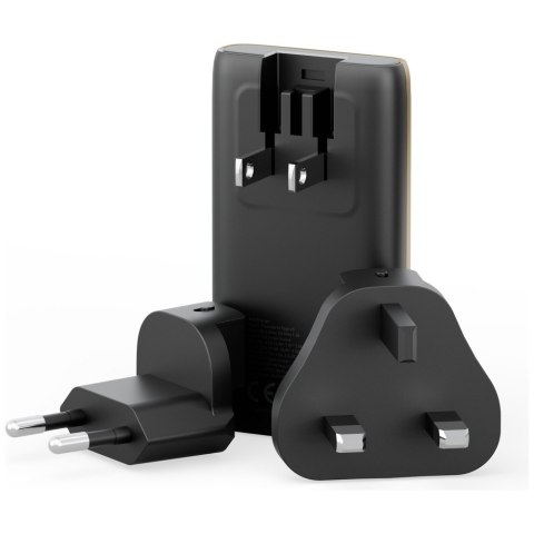 Ładowarka sieciowa Energea TravelWorld Edge 65W 2xUSB-C PD/PPS/QC3.0 (US/UK/EU) złota