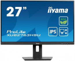Monitor 27 cali ProLite XUB2763HSU-B1 IPS,100HZ,ECO,3ms,SLIM,HDMI,DP,2x USB3.22x2W,HAS(150mm),TCO,EPEAT