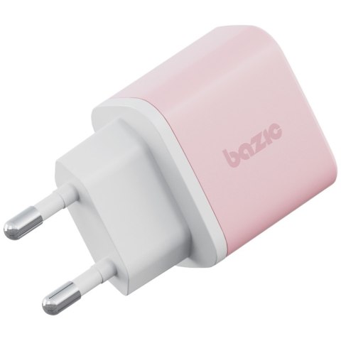 Ładowarka sieciowa Bazic GoPort Velox Kit USB-C/USB-A GaN 35W z kablem różowy